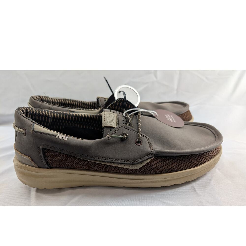 NWT Hey Dude Shoes Wally Welsh Grip Classic Mesh in Mole Brown size 11